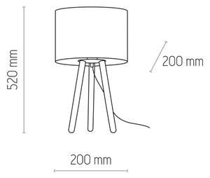 Eπιτραπέζια λάμπα TOKYO 1xE27/60W/230V μαύρο/πεύκο