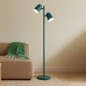 Lindby Φωτιστικό δαπέδου Isara, πράσινο, 165 cm, 2 φώτα, μέταλλο, E27, Πράσινο, Σαλόνι / τραπεζαρία, Μέταλλο, σύγχρονο