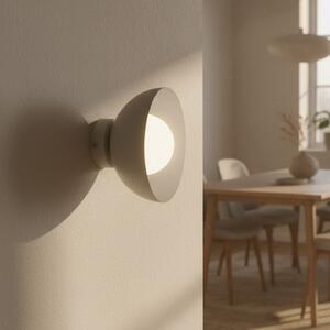 EMIBIG LIGHTING Φωτιστικό τοίχου Bibi K1, μπεζ, ατσάλι/γυαλί, Ø 18 cm, ρυθμιζόμενος, Μπεζ, Σαλόνι / τραπεζαρία, Μέταλλο, σύγχρονο
