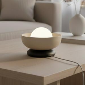 EMIBIG LIGHTING Λάμπα τραπεζιού Ozzy LN1, μπεζ, ατσάλι/γυαλί, ύψος 13 cm, G9, Μπεζ, Σαλόνι / τραπεζαρία, Μέταλλο, σύγχρονο