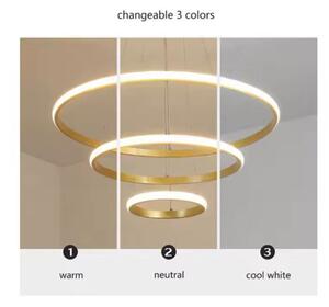 Φωτιστικό Οροφής Τρίφωτο LED 3 CCT Homelighting Damita Gold 77-50604