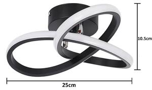 Φωτιστικό Πλαφονιέρα LED 3 CCT Homelighting Sierra Black 77-50469