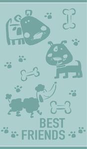 Παιδική Πετσέτα Θαλάσσης (70x120) Melinen Puppy Lover Aqua