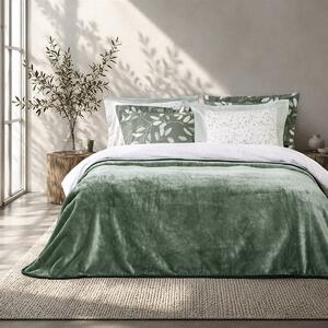 Κουβέρτα Βελουτέ Μονή (160x220) Nima Coperta Forest Green