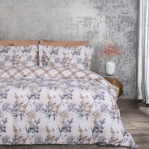 Σετ Παπλωματοθήκη Polycotton Μονή 160x240εκ. Casual 5422 Μπλε-Taupe Das Home