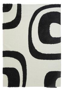 Χαλί Toscana Shaggy SHIRA BLACK WHITE Royal Carpet - 140 x 200 cm