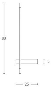 Απλίκα Φωτιστικό Τοίχου 25cm LED 10W IP20 3000K Zambelis 20339 Μαύρο