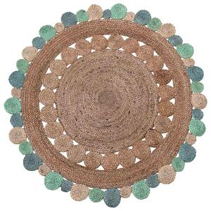 Στρογγυλό Χαλί Καλοκαιρινό (Φ120) Silk Fashion 1736 Light Blue