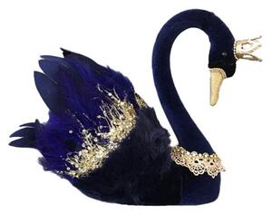 Στολίδι Swan 030320 29x22x29cm Dark Blue-Gold