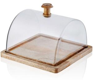 Τουρτιέρα Με Καπάκι 280TMA1935 18x24x24cm Clear-Natural Hermia