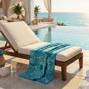 Πετσέτα Θαλάσσης (80x160) Easy Home Velour Shells Ciel
