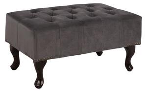 ΤΑΜΠΟΥΡΕ T.CHESTERFIELD EMMA HM226.10 ΓΚΡΙ ΒΕΛΟΥΔΟ-ΠΟΔΙΑ ΣΕ ΣΚΟΥΡΟ ΚΑΦΕ 78x46x40Yεκ