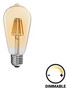 Λαμπτήρας LED ST64 Bulb pakoworld dimmable 8W E27 amber