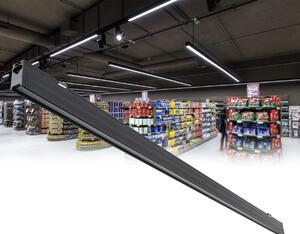 GloboStar® MARKET 61022-S Γραμμικό Φωτιστικό Οροφής Linear LED 18W 2170lm 60° AC 220-240V Μ120 x Π2 x Υ4cm Θερμό Λευκό 2700K - Μαύρο - 3 Years Warranty