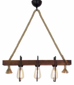 Φωτιστικό Οροφής Τρίφωτο A-G Demir 806ALD1478 Walnut