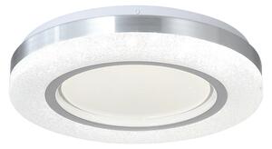 InLight Πλαφονιέρα οροφής LED 36W 3CCT από λευκό και ασημί ακρυλικό D:32cm (42016-C)