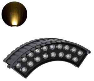 GloboStar® TREELIGHT-JINA 90693 Κυρτή Μπάρα Φωτισμού Wall Washer με Αντιθαμβωτική Γρίλια Ειδική για Φυτά - Δέντρα LED 18W 1620lm 10° DC 24V Αδιάβροχο IP67 L29 x W11 x H10.5cm Θερμό Λευκό 3000K - Γκρι Ανθρακί - 3 Years Warranty