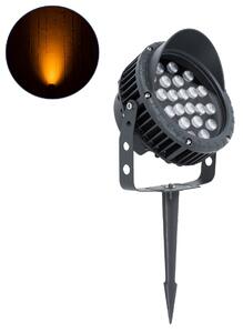 GloboStar® TREELIGHT-VINA 90359 Σποτ Φωτισμού με Αντιθαμβωτική Γρίλια Ειδικό για Φυτά - Δέντρα με Βάση Κήπου / Καρφωτό LED 24W 2040lm 10° DC 24V Αδιάβροχο IP65 L21.5 x W18.3 x H14cm Αρχιτεκτονικό Πορτοκαλί 2200K - Γκρι Ανθρακί - 3 Years Warranty