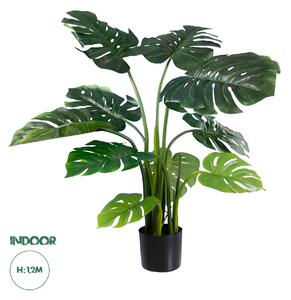 GloboStar® Artificial Garden MONSTERA PLANT 20002 - Τεχνητό Διακοσμητικό Φυτό Μονστέρα Υ120cm