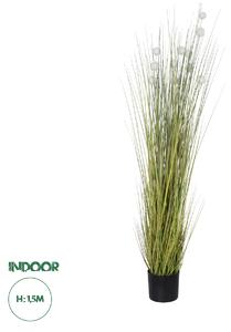 GloboStar® Artificial Garden ERIOPHORUM ANGUSTIFOLIUM COTTON GRASS 20073 Τεχνητό Διακοσμητικό Φυτό Γρασίδι του Βαμβακιού Υ150cm