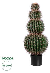 GloboStar® Artificial Garden FEROCACTUS 20138 Τεχνητό Διακοσμητικό Φυτό Φερόκακτος Υ95cm