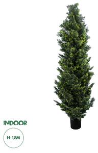 GloboStar® Artificial Garden CYPRESSUS LEYLANDII 20156 Τεχνητό Διακοσμητικό Φυτό Κυπαρίσσι Λέιλαντ Υ180cm