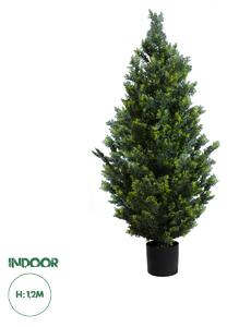 GloboStar® Artificial Garden CYPRESSUS LEYLANDII 20154 Τεχνητό Διακοσμητικό Φυτό Κυπαρίσσι Λέιλαντ Υ120cm