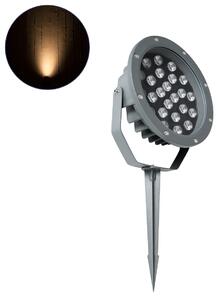 GloboStar® TREELIGHT-RIVA 90363 Σποτ Φωτισμού Ειδικό για Φυτά - Δέντρα με Βάση Κήπου / Καρφωτό LED 24W 2040lm 10° DC 24V Αδιάβροχο IP67 Φ20.5 x Υ6.5cm Αρχιτεκτονικό Πορτοκαλί 2200K - Γκρι Ανθρακί - 3 Years Warranty