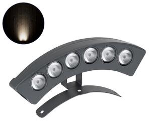 GloboStar® TREELIGHT-PLANTE 90457 Κυρτή Μπάρα Φωτισμού Wall Washer Ειδική για Φυτά - Δέντρα LED 6W 690lm 15° DC 24V Αδιάβροχο IP67 Μ17.5 x Π4.5 x Υ8cm Φυσικό Λευκό 4500K - Γκρι Ανθρακί - 3 Years Warranty