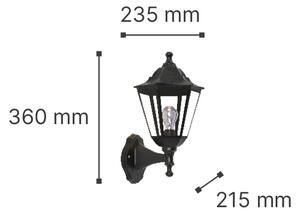 It-Lighting Redfish 1xE27 Outdoor Wall Lamp Black D:36cmx23.5cm (80202614)