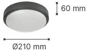 It-Lighting Echo LED 15W 3CCT Outdoor Ceiling Light Grey D:21cmx6cm (80300230)