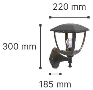 It-Lighting Avalanche 1xE27 Outdoor Wall Lamp Black D:22cmx30cm (80201214)