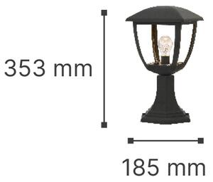 It-Lighting Avalanche 1xE27 Outdoor Stand Light Black D:35.3cmx18.5cm (80400214)