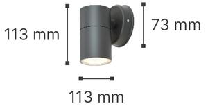 It-Lighting Eklutna 1xGU10 Outdoor Wall Lamp Anthracite D:11.3cmx11.3cm (80200544)