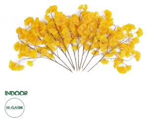 GloboStar® Artificial Garden GINKGO BRANCH 20229 10 x Τεχνητά Διακοσμητικά Κλαδία Γκίγκο Π50 x Υ65cm