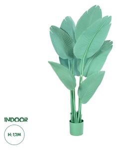 GloboStar® Artificial Garden TURQUOISE STRELITZIA 20368 Τεχνητό Διακοσμητικό Φυτό Τιρκουάζ Στερλίτσια Υ120cm