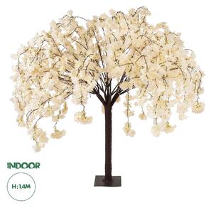 GloboStar® Artificial Garden SALMON CHERRY BLOSSOM TREE 20358 Τεχνητό Διακοσμητικό Δέντρο Σομόν Άνθος Κερασιάς Υ140cm