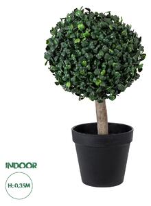 GloboStar® Artificial Garden BUXUS 20404 Τεχνητό Διακοσμητικό Φυτό Πυξός Υ35cm