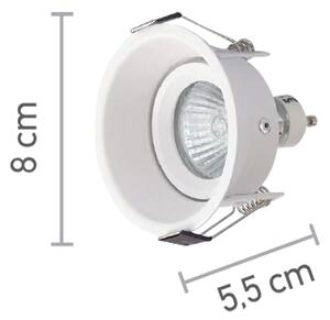 InLight Χωνευτό σποτ από λευκό μέταλλο 1XGU10 D:8cm (Χ0010-WH)