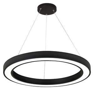 InLight Κρεμαστό φωτιστικό LED 68W 3CCT (by switch on base) σε μαύρη απόχρωση D:60cm (6073-60-BL)