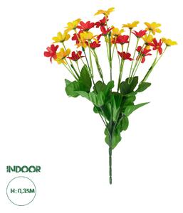 GloboStar® Artificial Garden MARGARET BOUQUET 78207 Τεχνητό Διακοσμητικό Μπουκέτο με Μαργαρίτες M20 x Π20 x Υ35cm