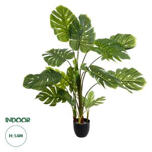 GloboStar® Artificial Garden MONSTERA 20973 - Τεχνητό Διακοσμητικό Φυτό Μονστέρα Φ120 x Υ140cm