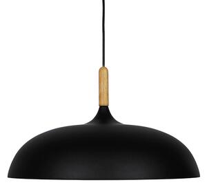 GloboStar® VALLETE BLACK 01258 Μοντέρνο Κρεμαστό Φωτιστικό Οροφής Μονόφωτο 1 x E27 Μαύρο Μεταλλικό Καμπάνα Φ45 x Y27cm