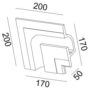 ^ΓΥΨΙΝΟ TRIMLESS ΦΩΤΙΣΤΙΚΟ ANDIE ΑΡΙΣΤΕΡΗ ΓΩΝΙΑ 20x20x5CM