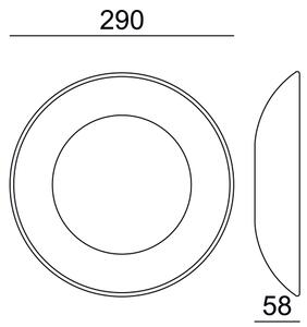 ^LED ΓΥΨΙΝΟ Φ/Σ PLACA LED 4W 3000K 350LM 230V AC RA80 Φ29x5,8CM