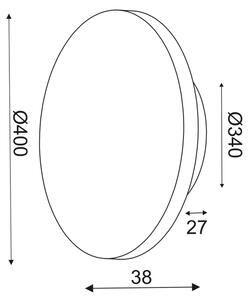 ΕΠΙΤΟΙΧΟ Φ/Σ LED 24W 3000Κ 1920LM TERRAZZO MDF ΚΥΚΛΟΣ Φ40ΧΗ3,6CM ECLIPSE