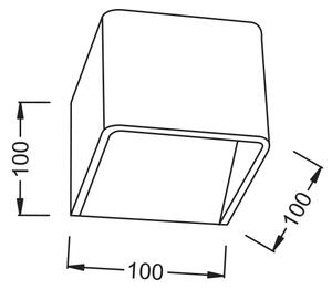 ΕΠΙΤΟΙΧΙΟ Φ/Σ LED ΜΑΥΡΟ UP-DOWN CUBE 1X3W 230V 3000K 30000hr NEPHELE