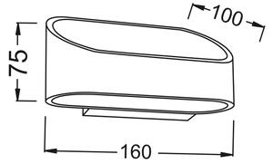 ΕΠΙΤΟΙΧΙΟ Φ/Σ LED ΑΠΟΧΡ.ΞΥΛΟΥ UP-DOWN 1X3W 230V 3000K 30000h NEPHELE