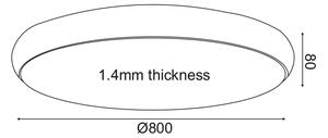 ^ΟΡΟΦΗΣ Φ/Σ LED 70W 5600LM 3000K ΛΕΥΚΟ ΜΕΤ/ΚΟ D80XH8CM KALLISTA