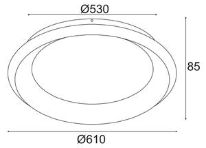 ^ΟΡΟΦΗΣ Φ/Σ LED 48W 3000K 4610LM ΛΕΥΚΟ ΜΕΤΑΛΛΙΚΟ D61XH8,5CM DIANA